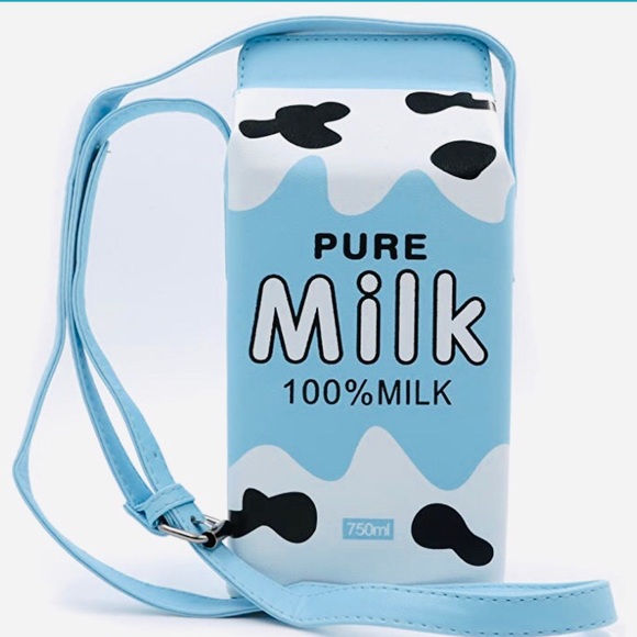 🆕 Milk Box Crossbody PU Leather Bag - Picture 5 of 11